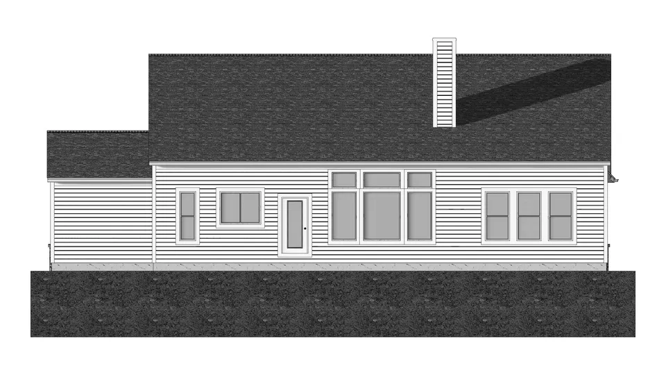 The Ketterington house plan, exterior view 3